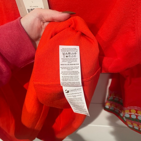 Boden Monmouth Embroidered Jumper - Colorful Vibrant Orange Sweater - NWT - Picture 5 of 6